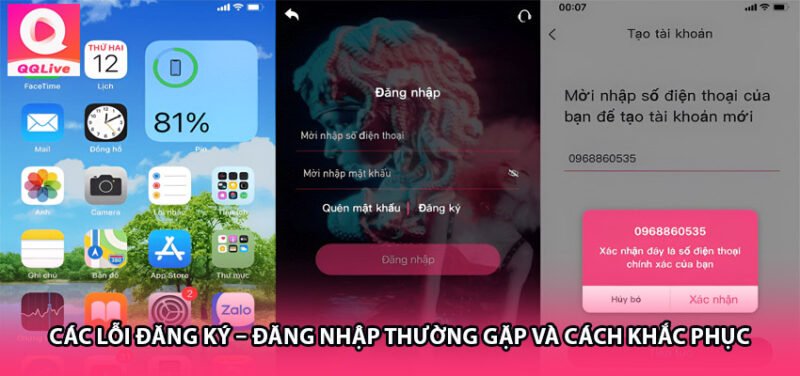 Các Lỗi Đăng Ký – Đăng Nhập Thường Gặp Và Cách Khắc Phục